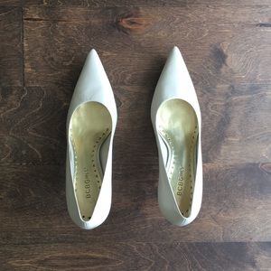 BCBGirls ivory/cream kitten heels